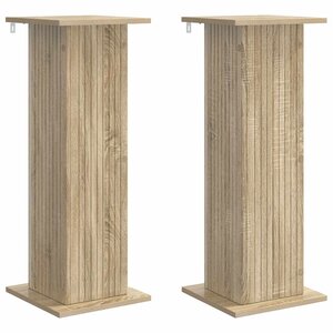 vidaXL Support de Plante 2 Pièces Chêne Sonoma 30 5 x 30 x 80 5 cm