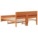 vidaXL Cadre de lit Marron cire 140 x 200 cm Bois massif en pin