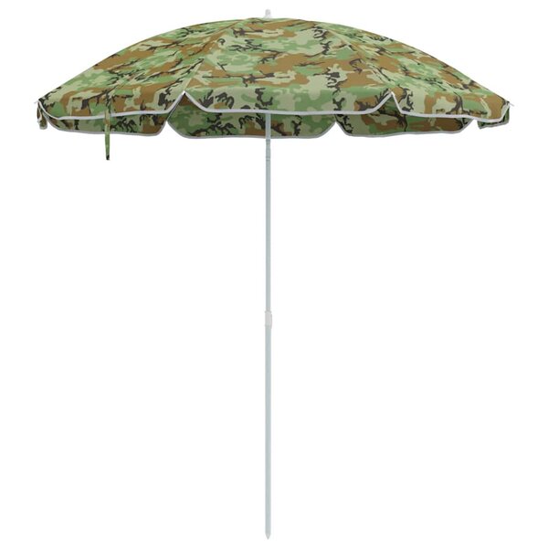 vidaXL Parasol de plage Vert 263 x 263 x 272 cm Polyester et métal