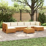 vidaXL Ensemble de canapés d'extérieur avec coussin 8 Pièce Marron