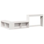 vidaXL Table de chevet avec bureau blanc bois de pin massif
