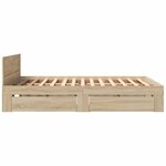 vidaXL Cadre de lit 2 Pièces Sonoma 153 x 203 cm Bois d'ingénierie