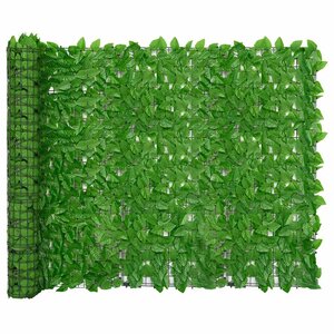 vidaXL Écran de balcon avec feuilles vert 300x150 cm