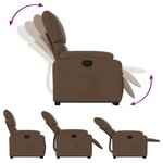 vidaXL Fauteuil inclinable Marron Tissu