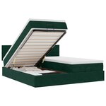 vidaXL Cadre de lit ottoman avec matelas vert foncé 200x200 cm velours