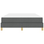 vidaXL Lit à ressorts avec matelas Gris foncé 160 x 200 cm tissu