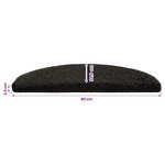 vidaXL Tapis d'escalier auto-adhésifs 15 Pièces Anthracite
