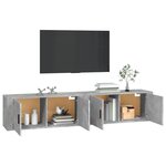vidaXL Meubles TV muraux 2 Pièces gris béton 100x34 5x40 cm