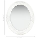 vidaXL Miroir mural style baroque 50x60 cm Blanc