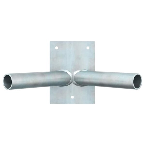 vidaXL Support de Drapeau Argenté 11 5 x 7 5 x 0 2 cm Acier