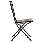 vidaXL Chaises de bistrot mosaïque 2 Pièces Orange et gris