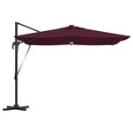 vidaXL Parasol Roma Rouge 286 x 285 x 270 cm Aluminium  Polyester