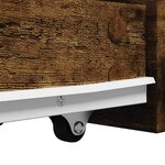 vidaXL Armoire de salle de bain étroite avec roulettes chêne fumé