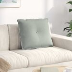 vidaXL Coussin de Dos Gris clair 60 x 50 cm Tissu en velours côtelé