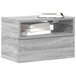 vidaXL Table de chevet murale sonoma gris 45x26x28 5 cm