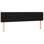 vidaXL Sommier à lattes de lit matelas et LED noir 120x190 cm tissu