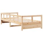 vidaXL Lit de jour sans matelas naturel 90x200 cm bois pin massif