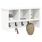 vidaXL Porte-manteau mural Blanc 50 x 16 x 26 cm Bois d'ingénierie