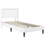 vidaXL Cadre de lit avec matelas Blanc 90 x 190 cm Simili cuir