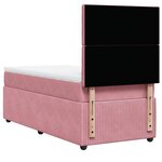vidaXL Sommier à lattes de lit avec matelas Rose 90x190 cm Velours