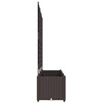 vidaXL Planteur de jardin avec treillis 3 Pièces Marron 120x40x143 cm