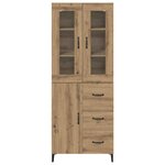 vidaXL Haut Armoire Montage mural Chêne artisanal 69 5 x 34 x 180 cm
