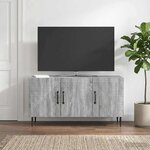 vidaXL Meuble TV Sonoma gris 99 x 34 5 x 50 cm Bois d'ingénierie