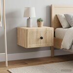 vidaXL Cabinet de chevet mural 2 Pièces Chêne Sonoma 33 x 34 5 x 20 cm