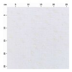 Tissu double gaze de coton 50 x 130 cm - 130 g / m² - Gris clair et hot foil