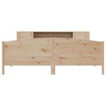 vidaXL Lit bibliothèque sans matelas 200x200 cm bois massif de pin