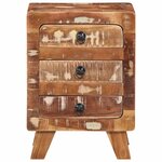 vidaXL Table de chevet 2 Pièces 37x32x50 cm bois massif de récupération