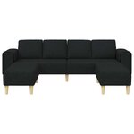 vidaXL Ensemble de Canapés Noir tissu