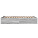 vidaXL Cadre de lit sans matelas sonoma gris 135x190 cm