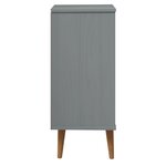 vidaXL Commode MOLDE Gris 40x35x82 cm Bois de pin massif