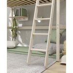 Lit mezzanine enfant - ERIKA - Pin massif blanchi - Sommier inclus - 90 x 190 cm