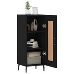 vidaXL Buffet Noir 34 5x34x90 cm Bois d'ingénierie
