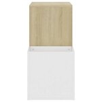 vidaXL Armoire à chaussures entrée blanc chêne sonoma bois ingénierie