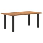 vidaXL Table à manger marron clair bois de chêne massif rectangulaire