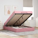vidaXL Cadre de lit Rose 160 x 200 cm Velours