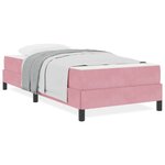 vidaXL Lit boxspring avec matelas Rose 90 x 200 cm Velours