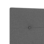 vidaXL Tête de lit LED avec tête de lit Gris foncé 144 cm Polyester