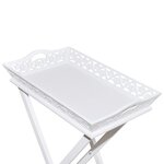 vidaXL Table d'appoint avec plateau Blanc