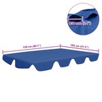 vidaXL Toit de rechange de balançoire bleu 150/130x105/70 cm