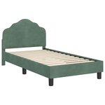 vidaXL Cadre de lit pour enfants avec tête de lit Vert Mer 80 x 160 cm