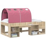 vidaXL Tunnel de lit 2 Pièces Rose 211 x 67 5 x 2 cm Polyester