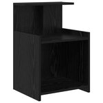 vidaXL Meuble de nuit en chêne noir - 40 x 35 x 60 cm - Bois d'ingénierie