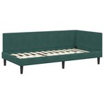 vidaXL Cadre de lit d'angle Vert foncé 90 x 200 cm Velours