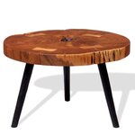 vidaXL Table basse Bois d'acacia massif (55-60)x40 cm