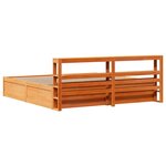 vidaXL Cadre de lit et tête de lit cire marron 180x200 cm bois de pin