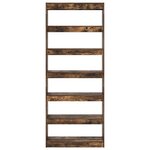 vidaXL Meuble bibliothèque en chêne fumé 80x30x198 cm